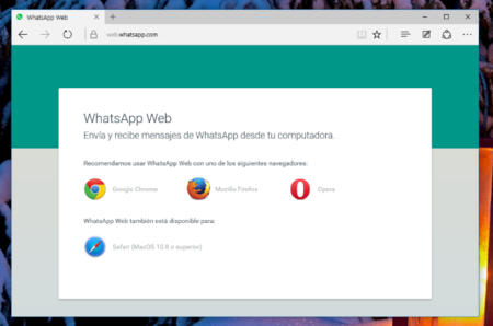 Microsoft Edge pronto tendrá soporte para WhatsApp Web