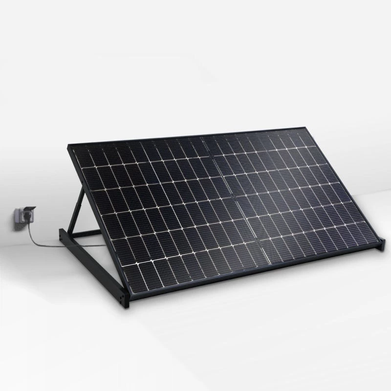 SOLARION Kit de inicio de panel solar Plug & Play de 400 W - tierra y pared - se entrega montado
