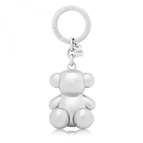 TOUS Llavero Oso Plateado Metal, Para Mujer, Medidas: 5 x 4 x 3,4 cm, Colección Bold Bear