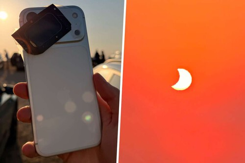 Me llevé el iPhone 17 Pro Max para fotografiar el eclipse desde Zaragoza. Un trozo de celo bastó para sacar unas buenas fotos