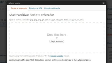 WordPress.com ya cuenta con menús flotantes y subida de imágenes mediante arrastrar y soltar