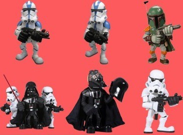 Iconos de La Guerra de las Galaxias "superdeformados"