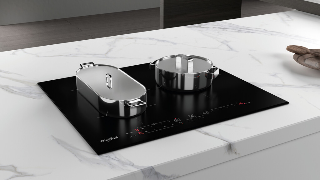 Whirlpool presenta sus nuevas placas de inducción con tecnología 6th Sense y uso combinado de las zonas de cocción