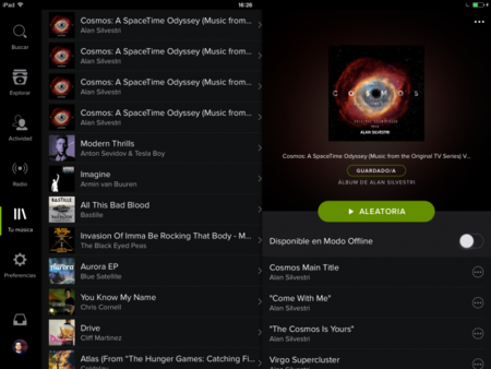 El nuevo diseño de Spotify llega (tardísimo) al iPad