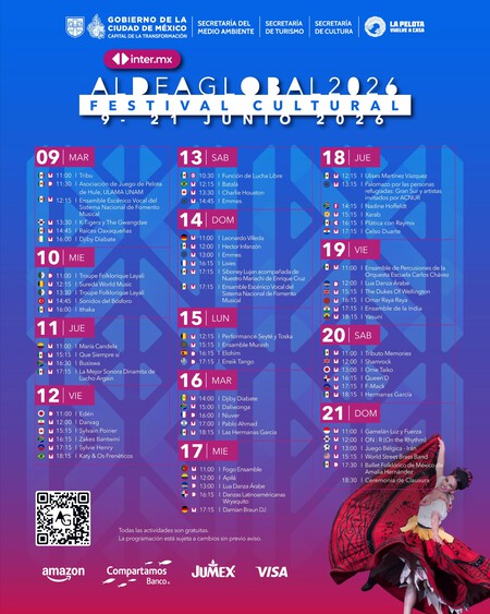 Aldea Global 2026: el festival donde podrás probar la gastronomía de 48 países sin salir de CDMX