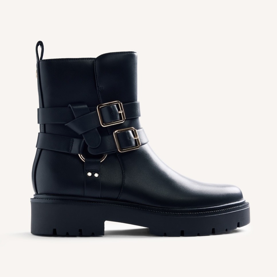 Gioseppo
Botas de mujer tipo biker de caña media en piel con hebillas