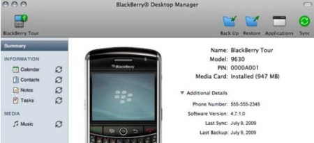 RIM prepara su software nativo para BlackBerry para Mac OS X