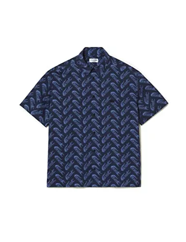 Lacoste Ch5793 Woven Shirts, Azul Marino/Ethereal