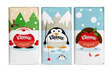 El espíritu navideño lo invade todo, y Kleenex así lo muestra 