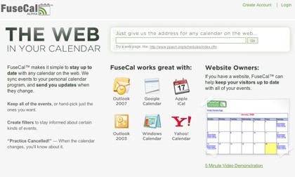 FuseCal, creando canales de calendarios personalizados