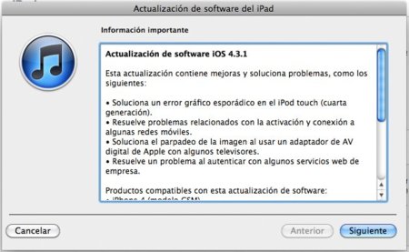 iOS 4.3.1 sale a la luz antes de lo esperado
