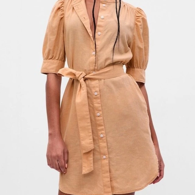 Gap Vestido Camisero manga abullonada