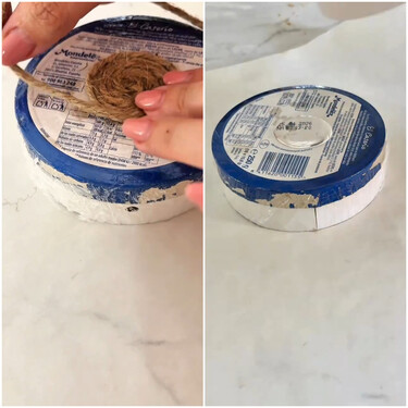 Si reutilizas las cajas de quesitos vacías, puedes hacer tú mismo este organizador para el hogar