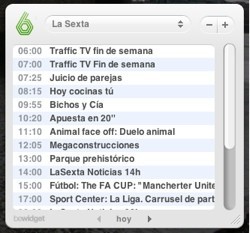 Nueva versión del widget "laTele"
