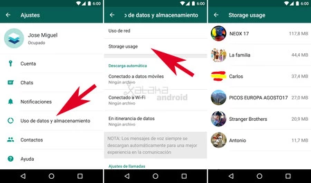 Whatsapp スペースを解放する