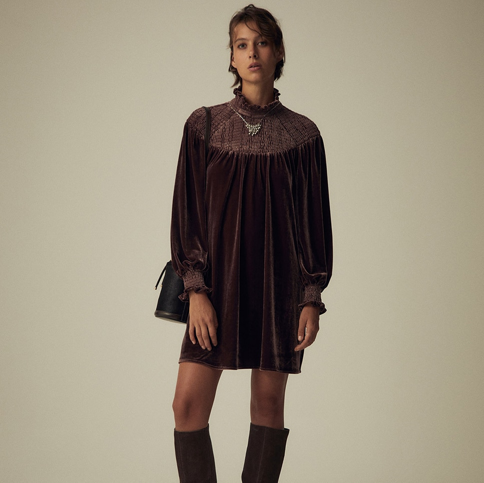 Vestido mini terciopelo - Sfera 
