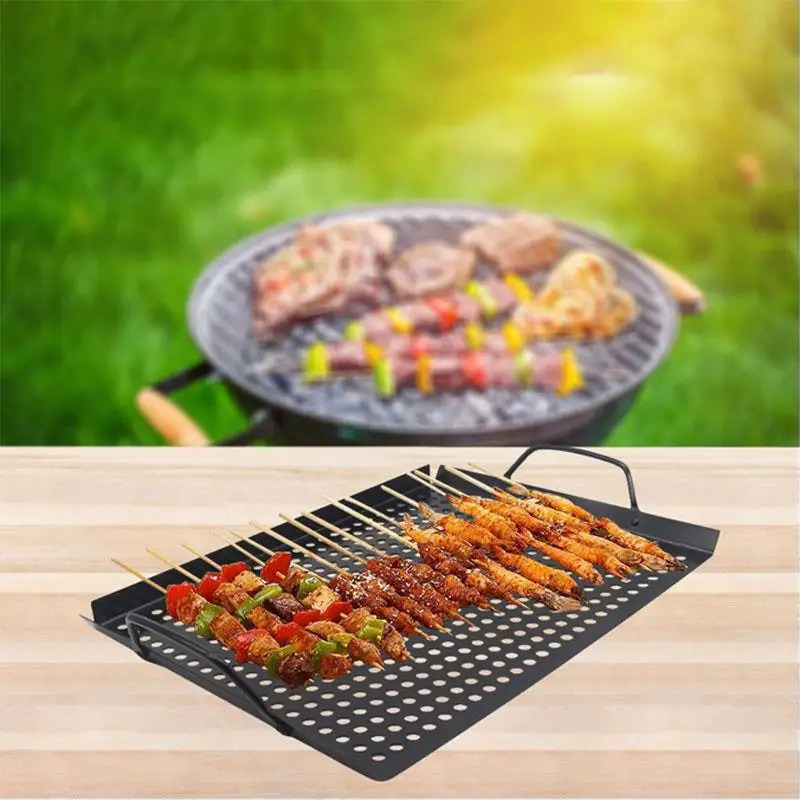Plato para parrilla de barbacoa con asas