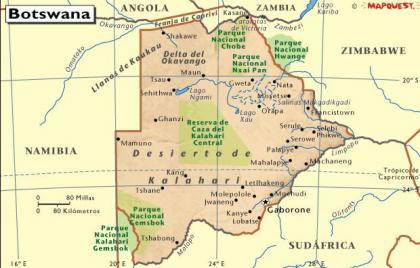 Botswana map