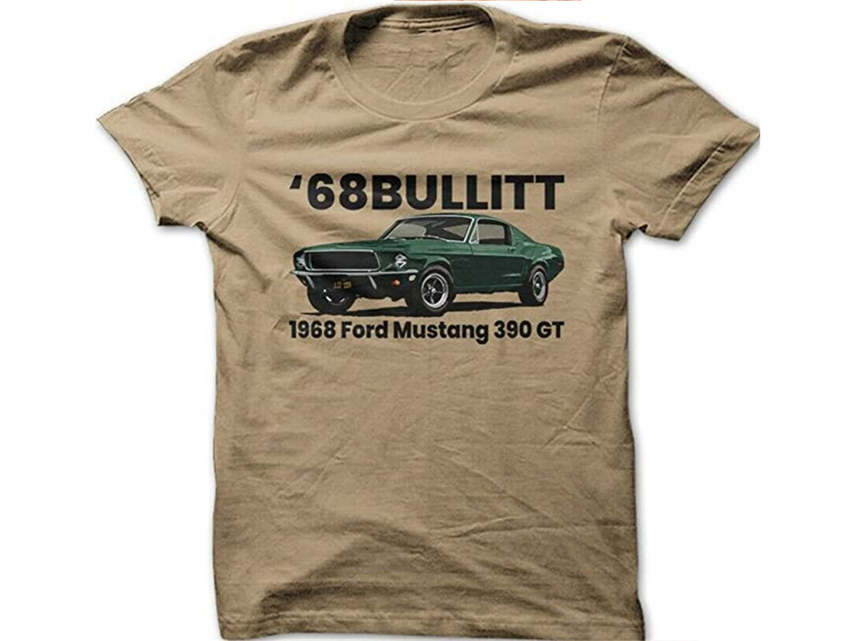 Mustang 390 GT 68 Bullitt Retro Cult Film Cotton t-Shirt