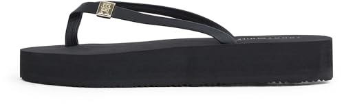 Tommy Hilfiger Chanclas Mujer Elevated Chic Beach Sandal con plataforma, Negro (Black), 41