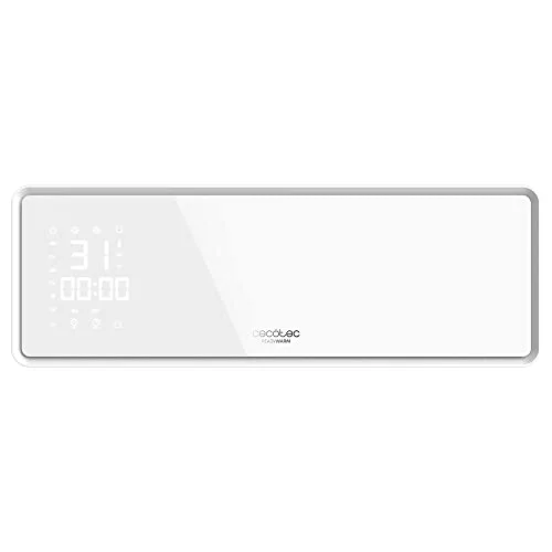 Cecotec Calefactor Cerámico de pared Ready Warm 5300 PowerBox Ceramic. 2000 W, Oscilación, 2 Niveles de Potencia y 3 de Funcionamiento, Temporizador, Mando a Distancia, IP22
