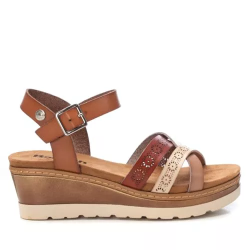 REFRESH - Sandalia Mujer Camel - Calzado Cómodo y Versátil - Moda casual - Modelo 17268201 (Talla 39)