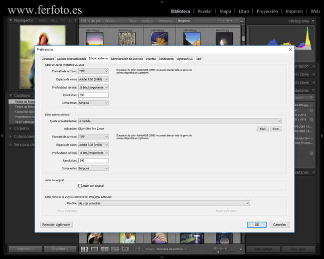 Dos formas de pasar las fotografías de Lightroom a Photoshop