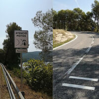 La DGT quiere salvar la vida de los motoristas pintando líneas perpendiculares en algunas carreteras