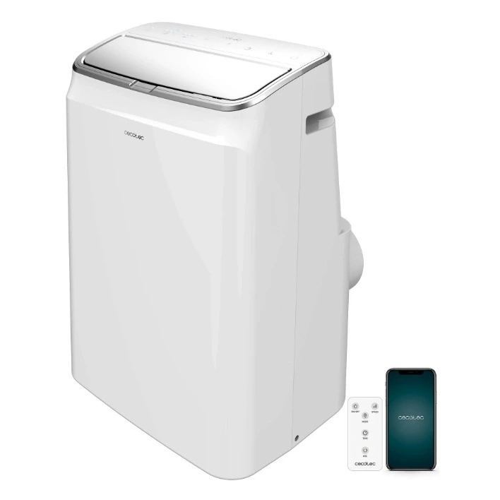 Aire acondicionado portátil - Cecotec ForceClima 12800 Soundless Heating Connected, 3024 fg/h