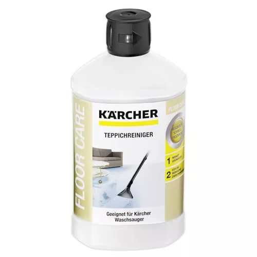 Kärcher Limpiador RM 519, Adecuado para la limpieza de alfombras, Tapicerías, Asientos de coches, Color Blanco, 1 L