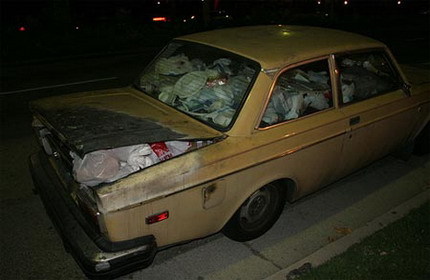 Interior coche sucio