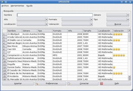 sMovieDB: gestiona tu colección de películas en KDE