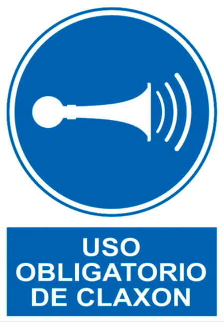 Señal uso obligatorio del claxon