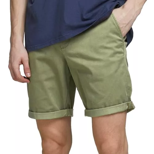 JACK & JONES Pantalones Cortos Chinos Ajustados para Hombre 