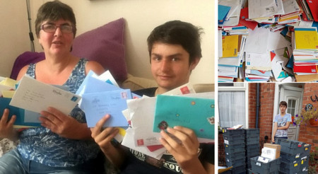 Al ver que su hijo con autismo se enviaba cartas a sí mismo por su cumpleaños pidió ayuda: ¡recibió más de 20.000 cartas!