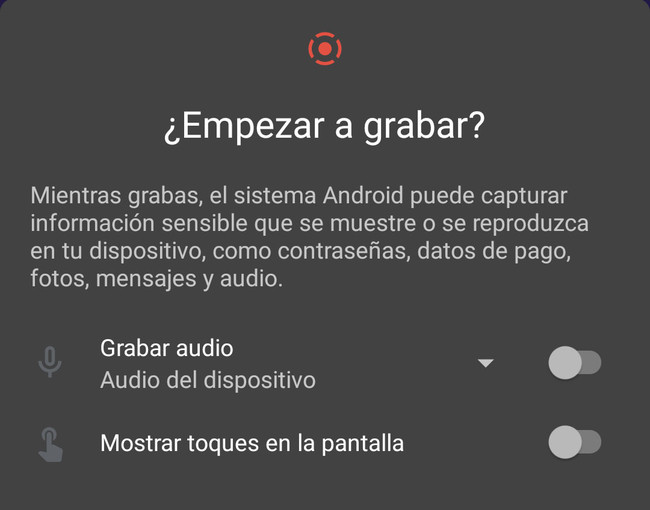 Audio Grabación