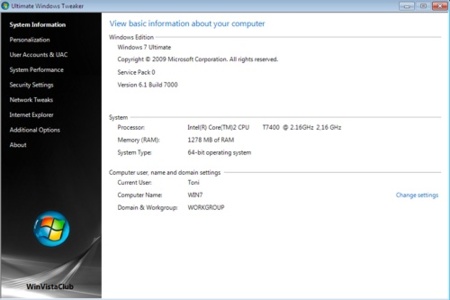 Ultimate Windows Tweaker, sácale el jugo a tu Vista o Windows 7
