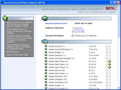Personal Software Inspector, mantén tu software al día