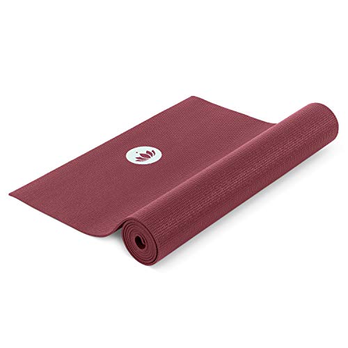 Lotuscrafts Esterilla Yoga Antideslizante Mudra Studio - Colchoneta Yoga Antideslizante Ecologica - Esterilla Pilates y Yoga - Alfombra Yoga - Eco Yoga Mat Bordeaux