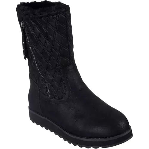 Skechers Keepsakes 2.0 Morning Walks- Botines para mujer, Piel sintética de micropiel negra, 41 EU