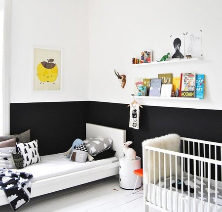 habitación-infantil-blanco-negro