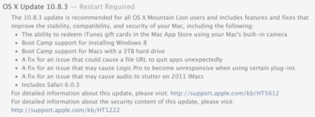 OS X Mountain Lion 10.8.3 ya disponible