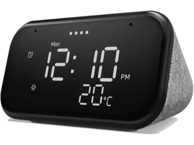 Reloj despertador inteligente - Lenovo Smart Clock Essential, 4 GB RAM, Bluetooth y WiFi, Flash 512 MB, Gris