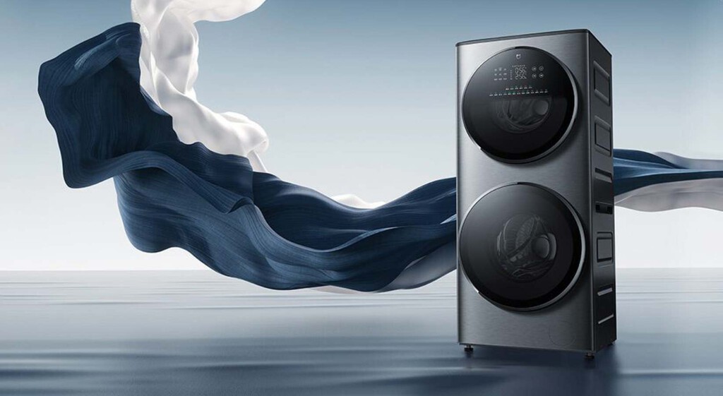 Xiaomi se atreve con el diseño más imaginativo para tener lavadora y secadora en una cocina estrecha 