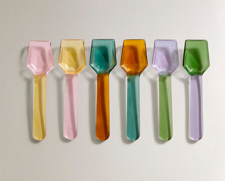 Pack Cucharillas Helado Borosilicato Multicolor Pack De 6