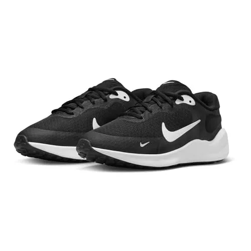 Nike Revolution 7, Zapatillas para Correr Unisex niños, Negro Blanco Blanco, 38.5 EU
