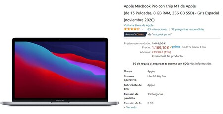 Macbook Pro M1 Amazon Oferta