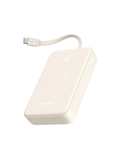 UGREEN 20000mAh Cable Incorporado USB C, 22.5W.