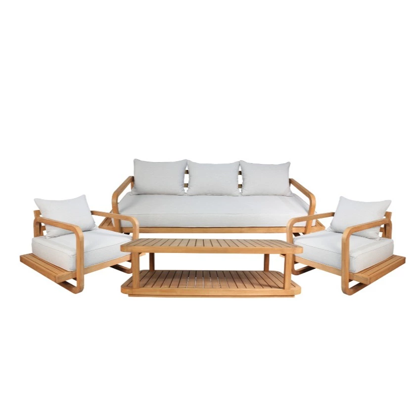 Conjunto de jardín Equateur de madera para 5 personas