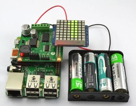 Agrega un display de 8X8 y alimentación por baterías a tu Raspberry Pi